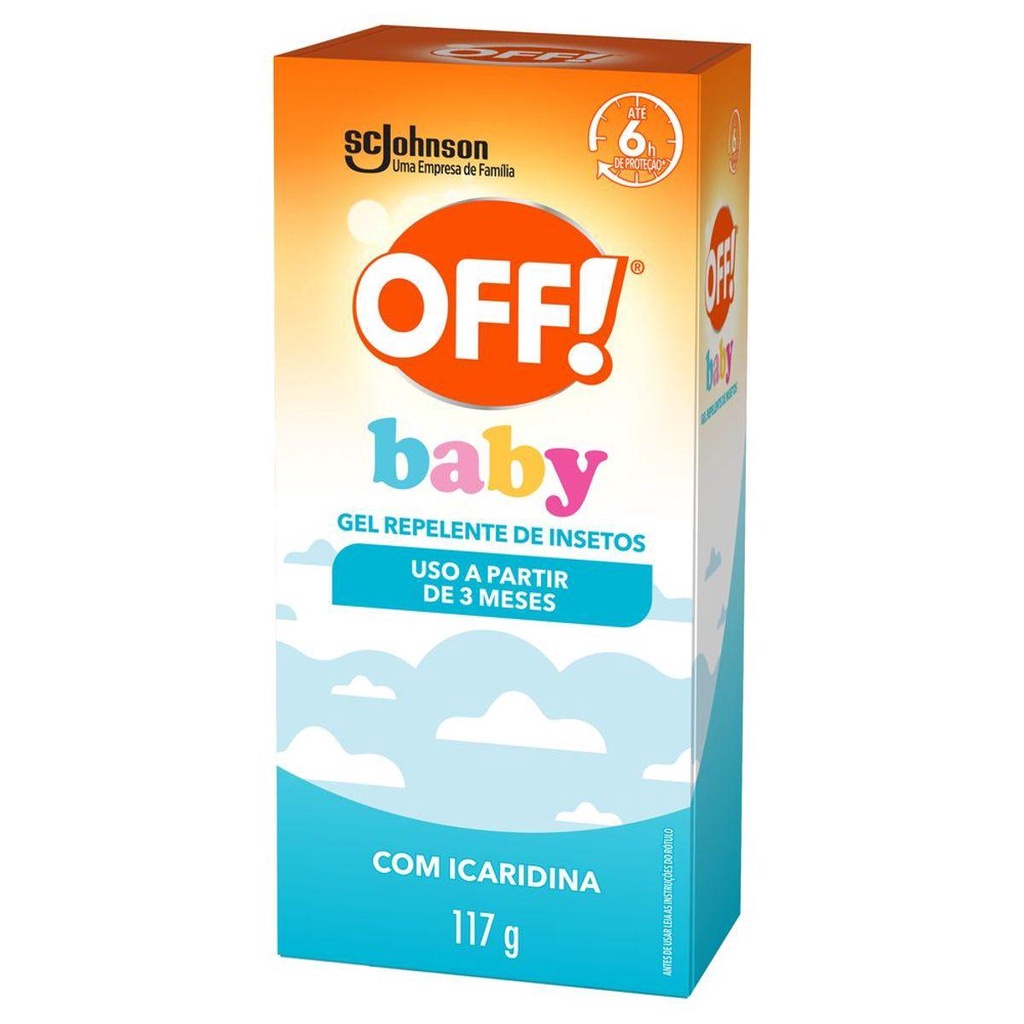 Repelente Off! Baby Gel 117g - Proteção 6h para Bebês 1 Repelente de Insetos Off! Gel Baby 117g
