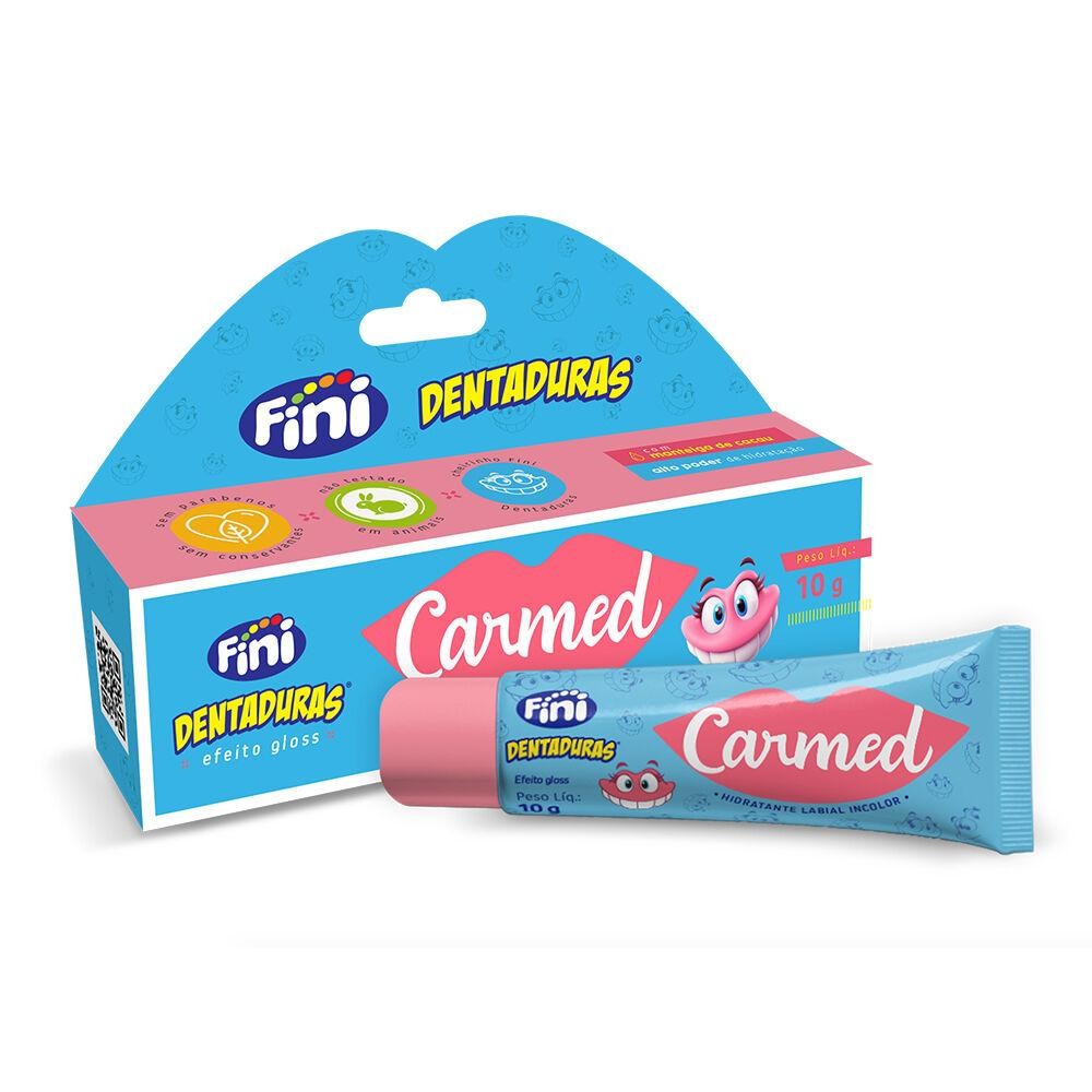 Carmed Fini Dentaduras - Hidratante Labial Gloss Incolor 10g 1 Carmed Dentadura 10g - Fini