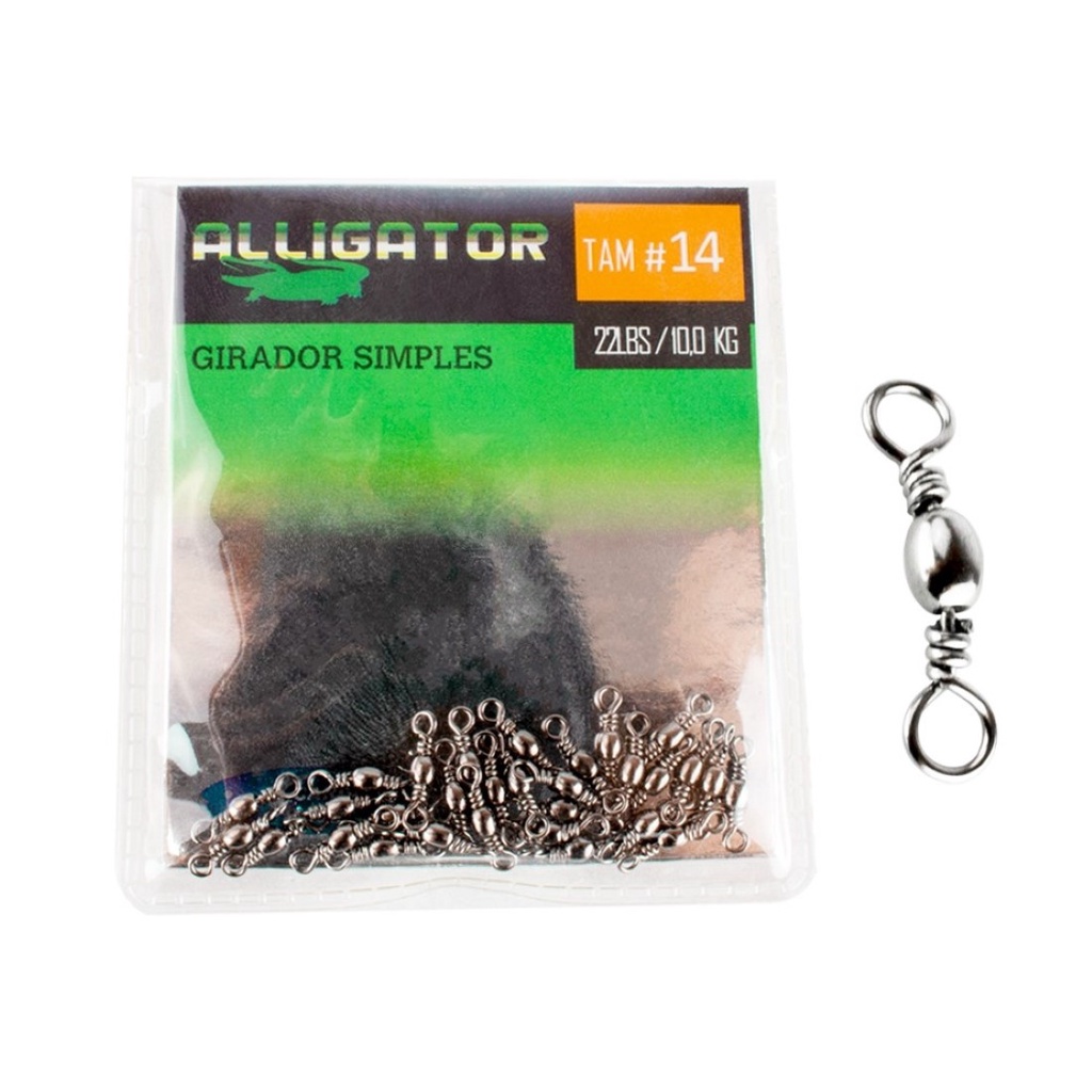 Girador de Pesca Simples Alligator 14 - 30unidades 1 Girador Simples Para Pesca Tamanho 14 30un. - Alligator