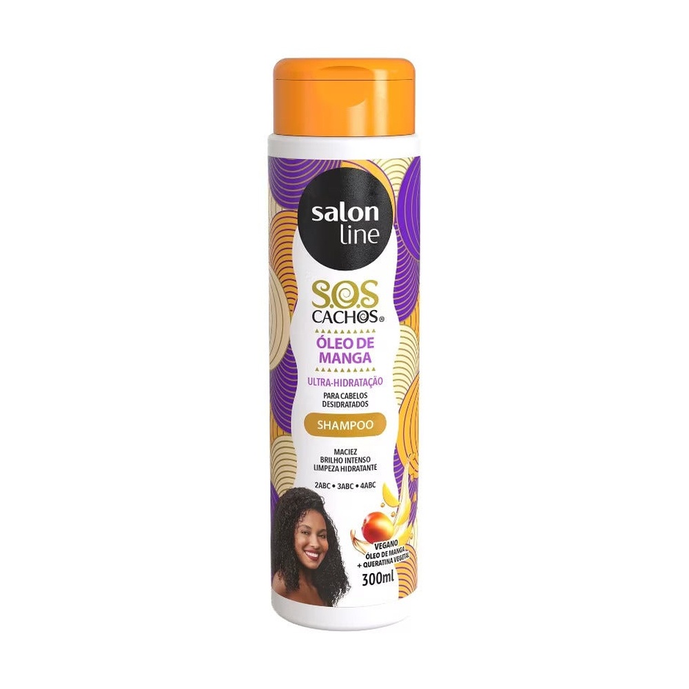 Shampoo SOS Cachos Manga - Crescimento e Hidrata??o 1 Shampoo SOS Cachos Óleo de Manga Salon Line 300ml