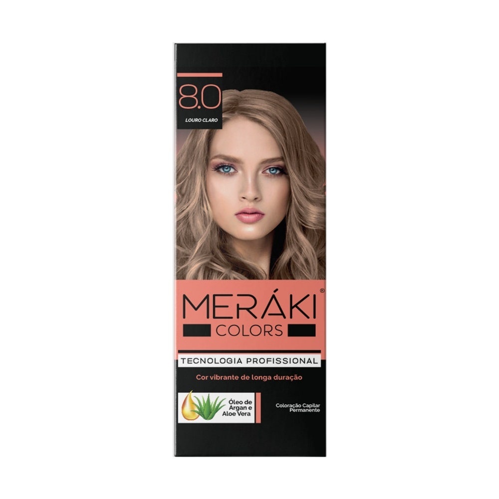 Kit Tintura Mer?ki Color Louro Claro 8.0 1 Kit Tintura Meráki Color Louro Claro 8.0 125gr