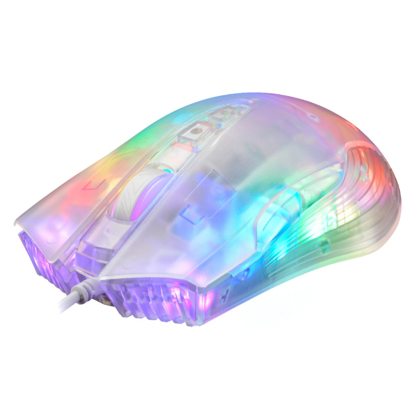 Mouse Gamer Transparente RGB MO-TGR003 - Precis?o e Estilo 1 Mouse Gamer Transparente RGB MO-TGR003 3600dpi 6 botões