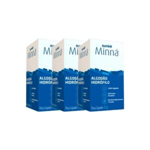 Kit Algodão Minná Hidrófilo 25g (3 unidades)