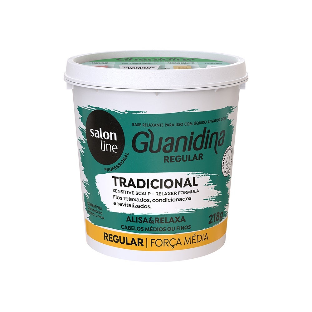 Creme Relaxante Guanidina Salon Line 218g - Cachos Definidos 1 Guanidina Tradicional Mild Alisa E Relaxa Salon Line 218G