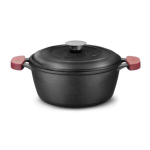 Panela Caçarola de Ferro Fundido N22 3,0 Litros Com Tampa de Ferro MTA - 8410