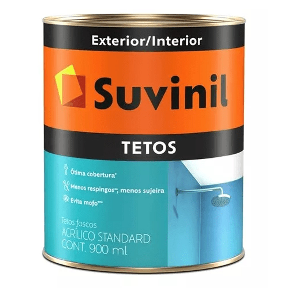 Tinta Acr?lica para Teto Suvinil Fosca Branco Neve 900ml 1 TINTA ACRILICA PARA TETO FOSCO BRANCO 900ML SUVINIL