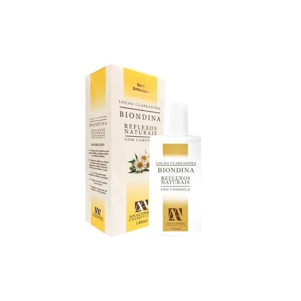 Clareador Natural Biondina Plus 140ml - Cabelos Claros e Brilhantes 1 Clareador Natural Biondina Plus 140Ml