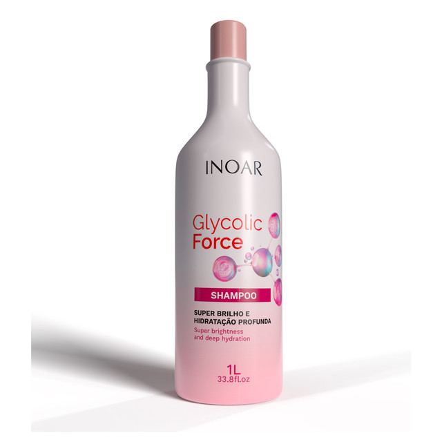 Shampoo Inoar Glycolic Force 1 Litro - Cabelos Saudáveis 1 Inoar Glycolic Force Shampoo 1Litro
