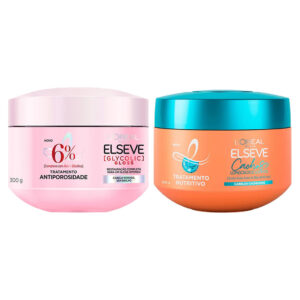 MÁSCARA GLYCOLIC GLOSS + MÁSCARA CACHOS DOS SONHOS ELSEVE