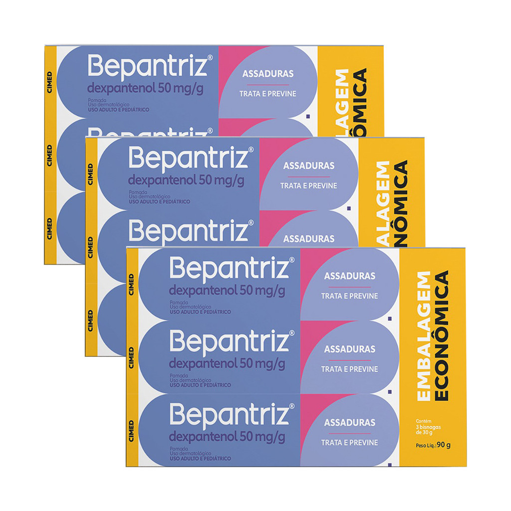 Kit 9 Pomadas Bepantriz 30g para Preven??o de Assaduras 1 Kit 9 Pomadas Bepantriz 30g para Prevenção de Assaduras