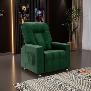 Poltrona do Papai Reclinável Manual Sala de Cinema Romeo F05 Facto Verde - Lyam Decor