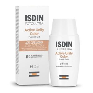 Protetor Solar e Clareador Facial Isdin Active Unify Color FPS99 Fusion Fluid 50ml