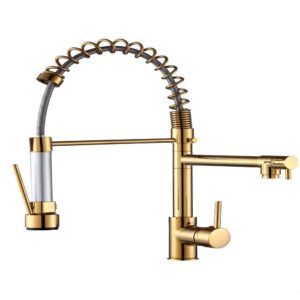 Torneira Gourmet 50cm com Misturador Monocomando Dourada de Bancada Belcca TGM50D-BL