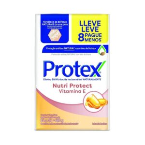 Sabonete em Barra Antibacteriano Protex Nutri Protect Vitamina E 8un de 85g Leve Mais Pague Menos