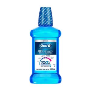 Enxaguante Bucal Oral B sem álcool 100% de Sua Boca Cuidada 500ml