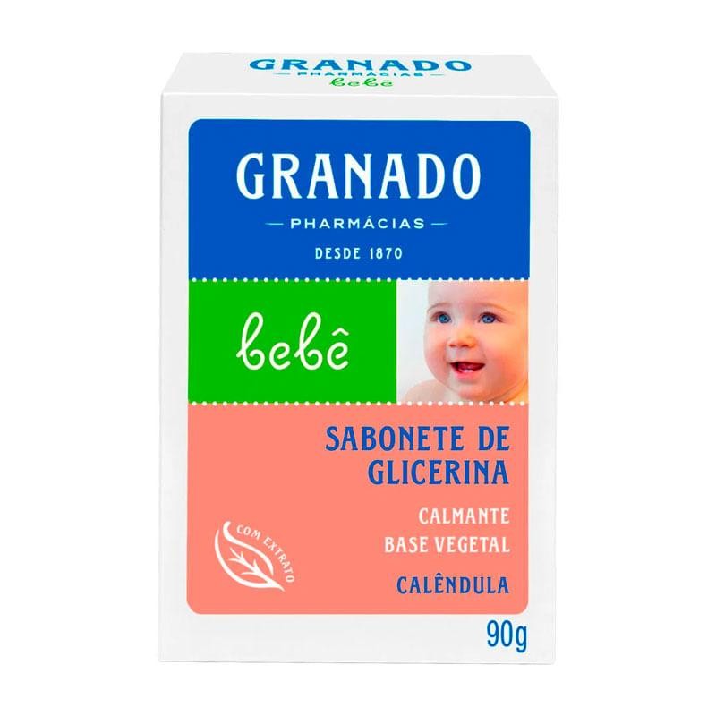 Sabonete em Barra Glicerina Beb? Cal?ndula 90g 1 Sabonete em Barra de Glicerina Granado Bebê Calêndula 90g