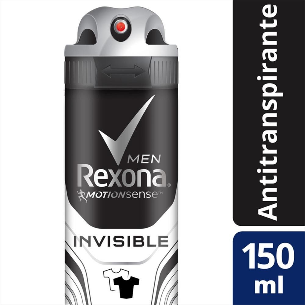 Rexona Invisible 150ml - Prote??o Total Contra Suor e Manchas 1 Desodorante Aerosol Rexona Men Invisible 150ml
