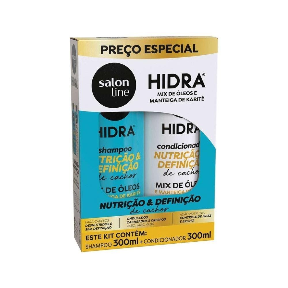 Kit Hidra Salon Line: Nutri??o e Defini??o para Cachos 1 Kit Hidra Salon Line Nutrição E Definição (SH+CD) 300ml