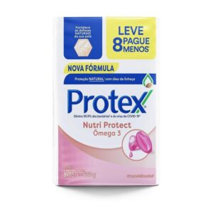 Sabonete em Barra Antibacteriano Protex Nutri Protect Ômega 3 8un de 85g Leve Mais Pague Menos