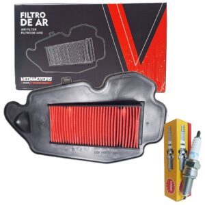 Filtro de Ar e Vela Ngk P/ Elite 125 2019 A 2024