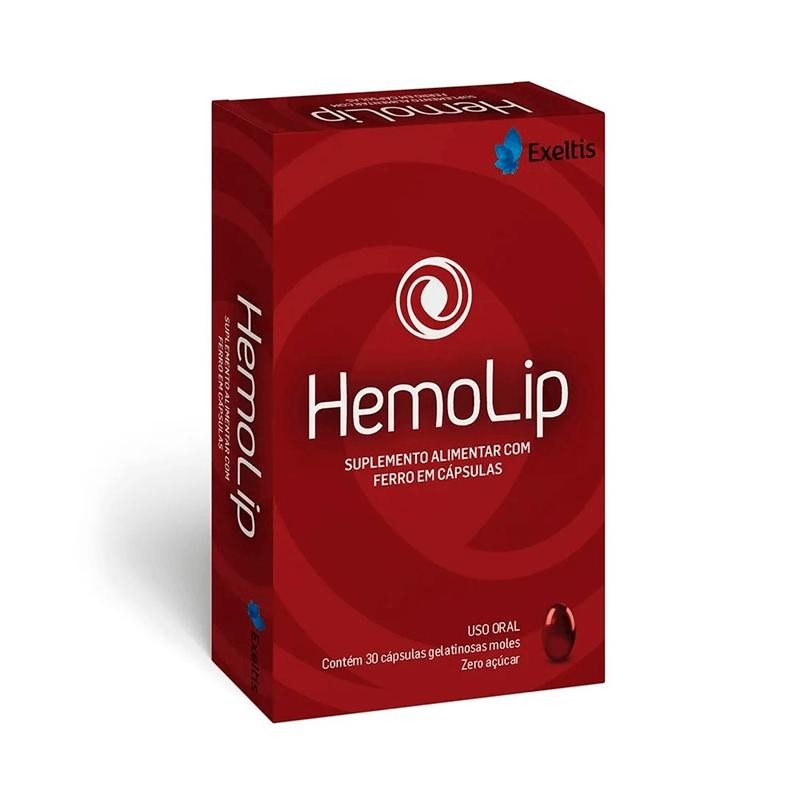 Suplemento Alimentar Hemolip Ferro - 30 C?psulas Gelatinosas 1 Suplemento Alimentar Hemolip 30 Cápsulas Gelatinosas Moles