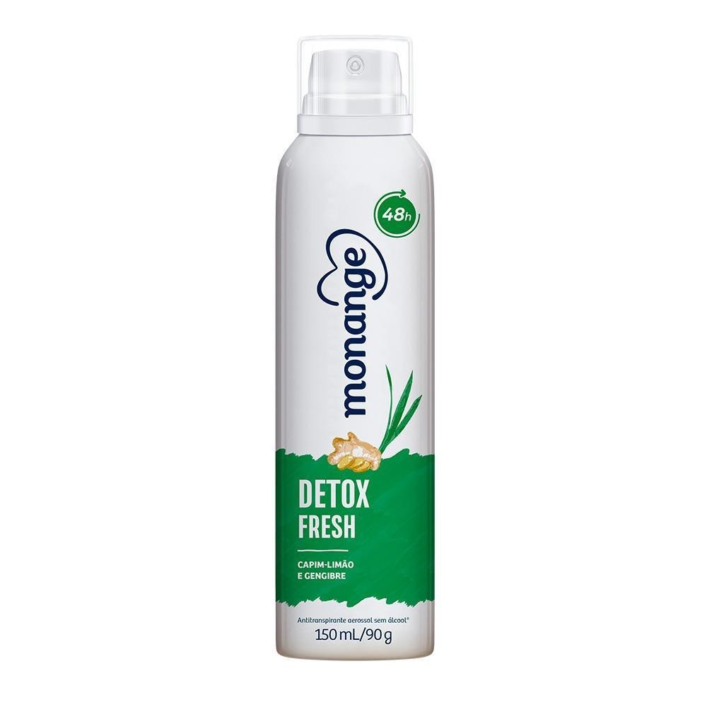 Monange Aerossol Detox Fresh - Prote??o 48h, Pele Detox 1 Monange Desodorante Aerossol Detox Fresh Com 150Ml