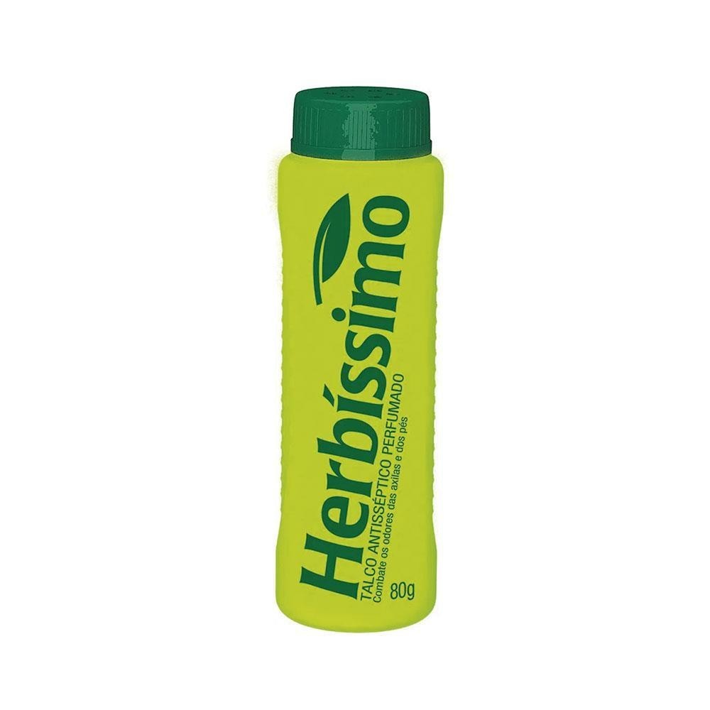 Talco Herb?ssimo Antiss?ptico 80g - Frescor e Prote??o 1 TALCO HERBÍSSIMO PERFUMADO ANTISSÉPTICO