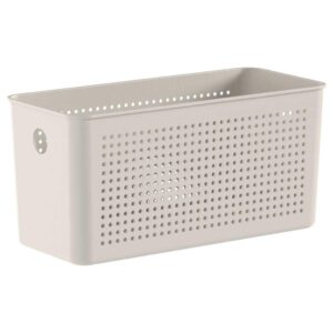 Cesto 4,2L Organizador OU Flow Bege 12cm x 13cm x 27cm