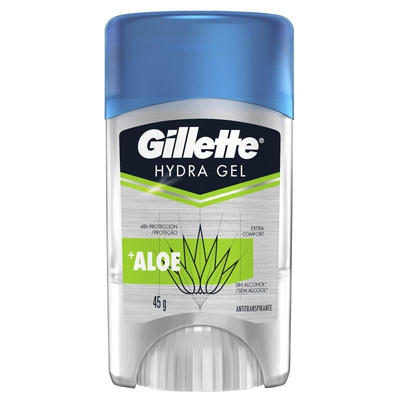 Desodorante Gillette Hydra Gel Aloe 45g - 48h Prote??o 1 Desodorante Antitranspirante Gillette Hydra Gel Aloe 45g