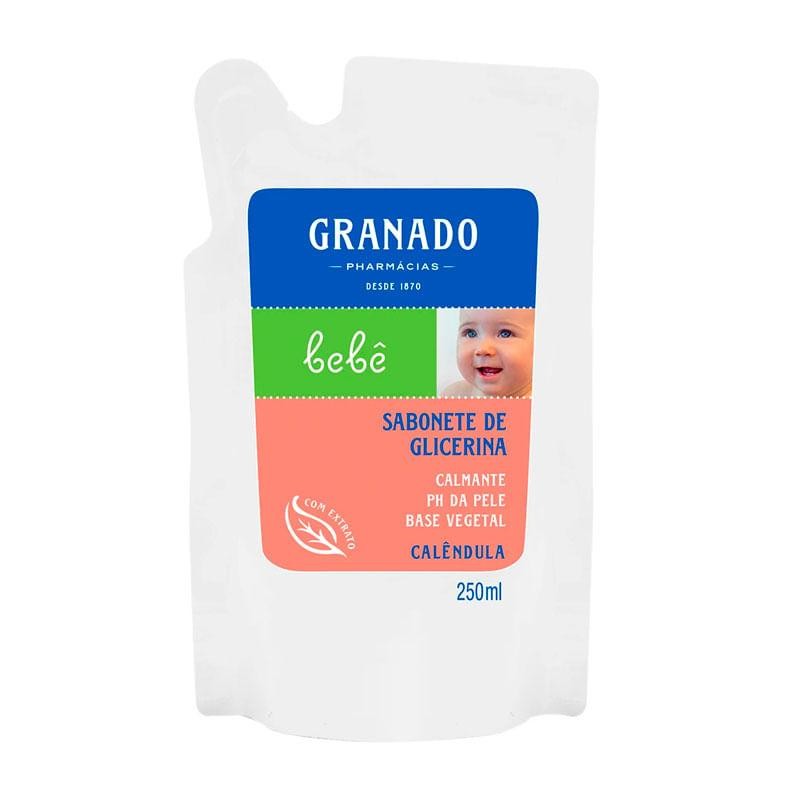 Sabonete L?quido Cal?ndula Granado Beb? 250ml 1 Refil Sabonete Líquido de Glicerina Granado Bebê Calêndula 250ml