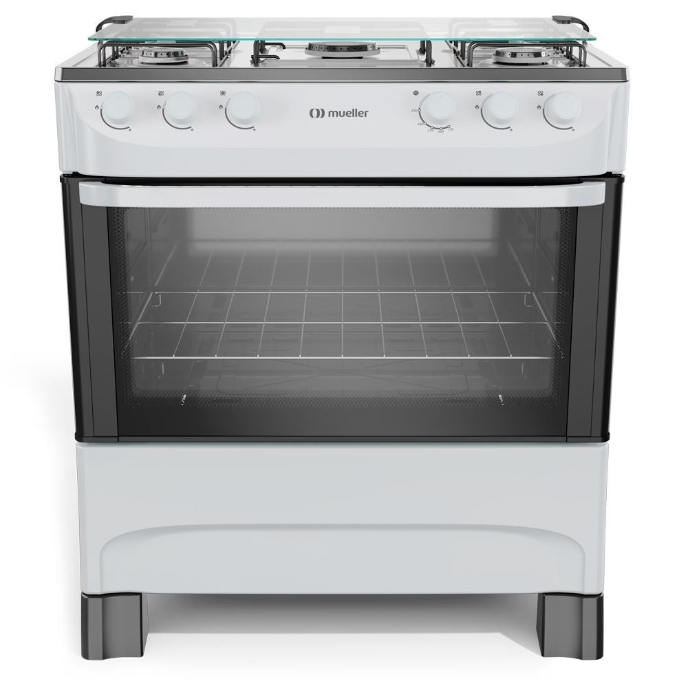 Fog?o 5 Bocas Mueller MFI5BA Mesa Inox e Acendimento Manual 1 Fogão 5 Bocas Mueller MFI5BA Mesa Inox e Acendimento Manual