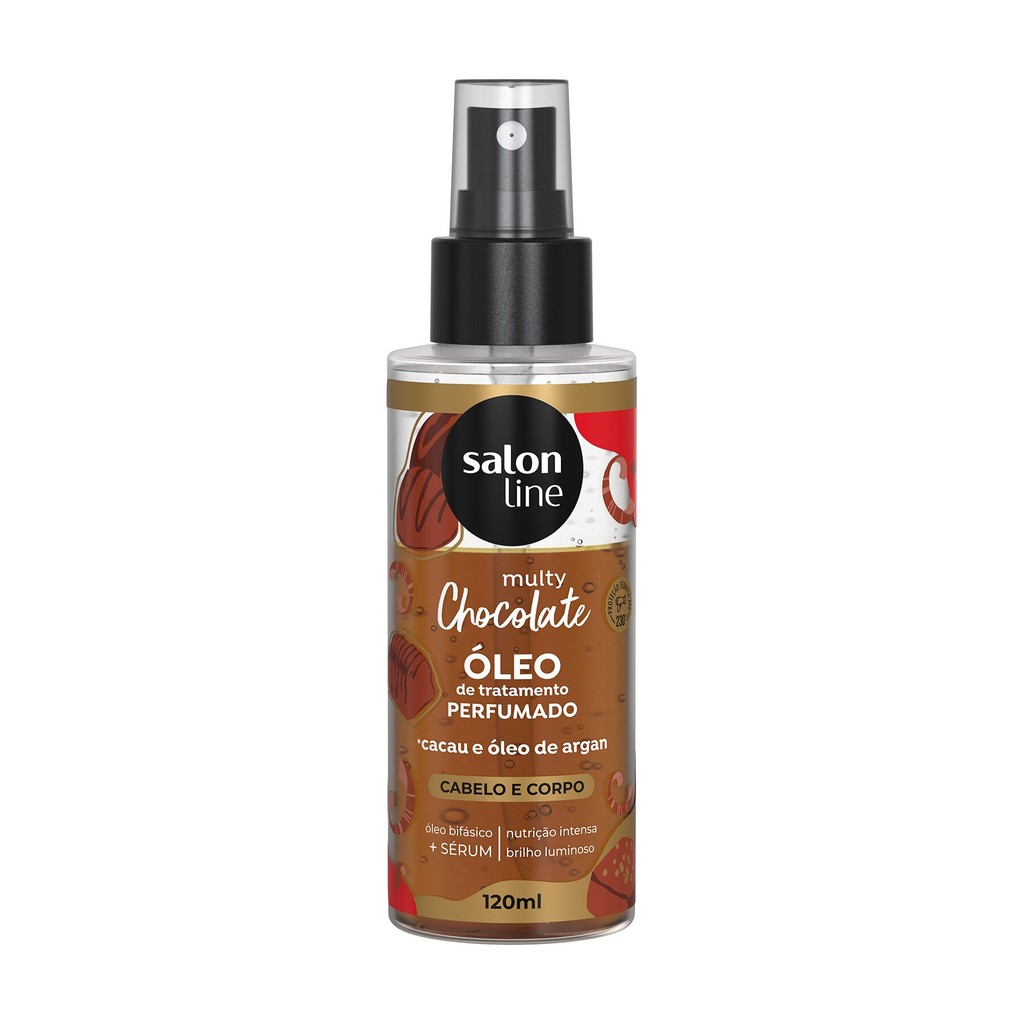 Óleo Perfumado Cabelo e Corpo Multy Chocolate 120ml 1 Óleo Perfumado Cabelo e Corpo Multy Chocolate 120ml