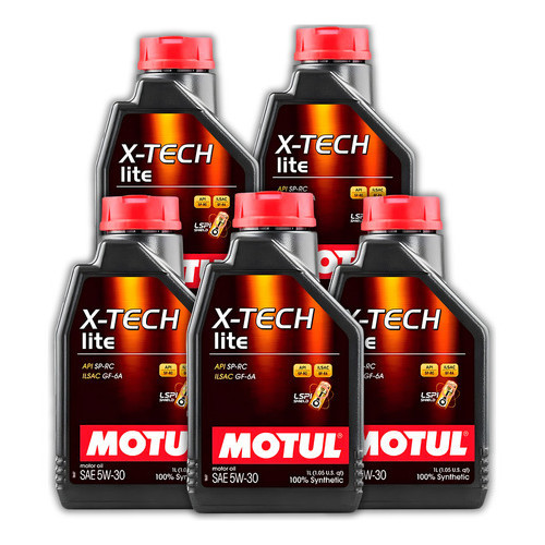 Kit ?leo Motul X-Tech Lite 5W-30 Sint?tico - 5 Litros 1 KIT MOTUL X-TECH LITE 5W-30 5 LITROS