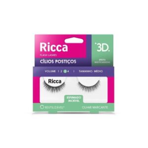 Cílios 3D Esfumado Incrível Ricca Vol.03 Médio