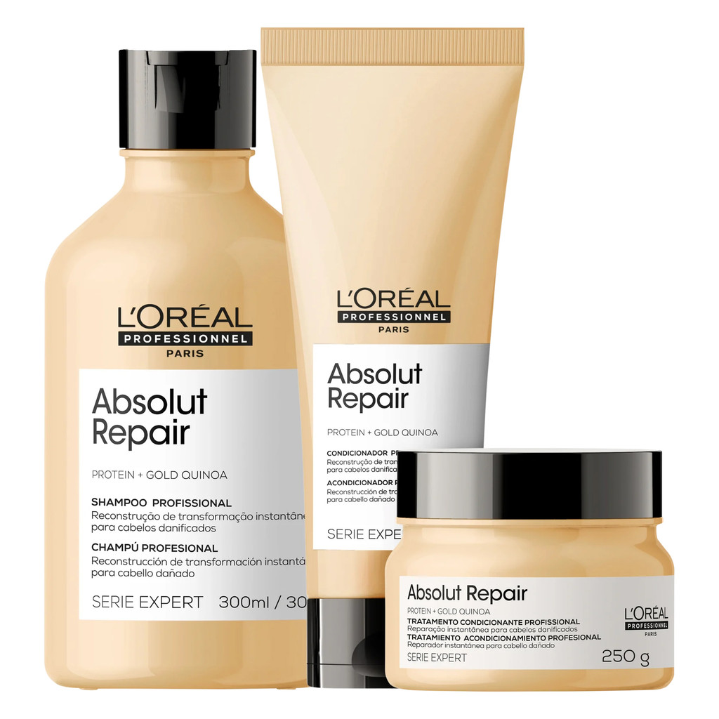 Kit Absolut Repair L'Or?al Profissional 1 KIT SHAMPOO + COND + MÁSC ABSOLUT REPAIR LORÉAL PROFESSIONNEL SERIE EXPERT