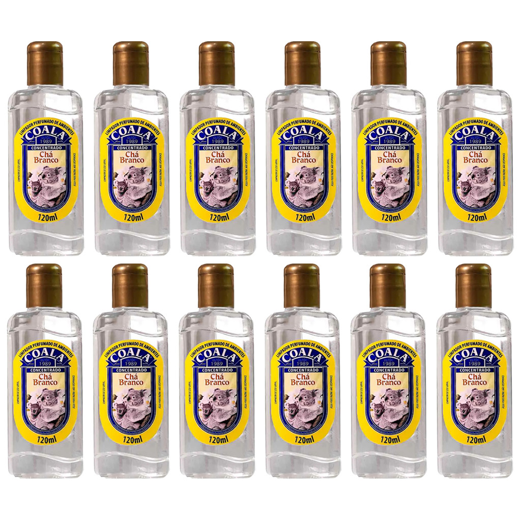 Kit 12 Limpadores Perfumados Coala Ch? Branco 120ml 1 KIT C/12 LIMPADOR PERFUMADO COALA CHÁ BRANCO 120ML