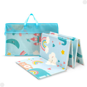 Tapete Dobrável Baby Arco-Íris Dupla Face Buba