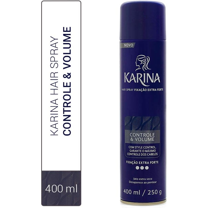 Hair Spray Fixador Extra Forte 400ml 1 Hair Spray Fixador Karina Extra Forte 400ml