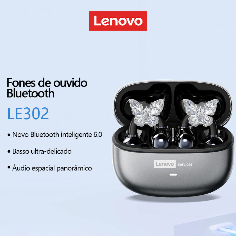 Fone de Ouvido Lenovo LE302 Bluetooth 6.0 Gamer IPX5 1 Fone de Ouvido Lenovo LE302 Bluetooth 6.0 Gamer IPX5