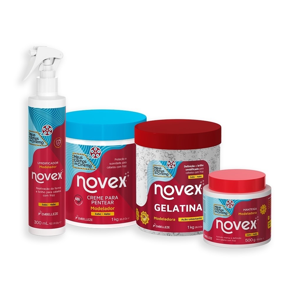 Kit Novex Finaliza??o Capilar Meus Cachos de Cinema - Hidrata??o, Defini??o e Prote??o 1 Kit Novex Meus Cachos de Cinema Day After Perfeito