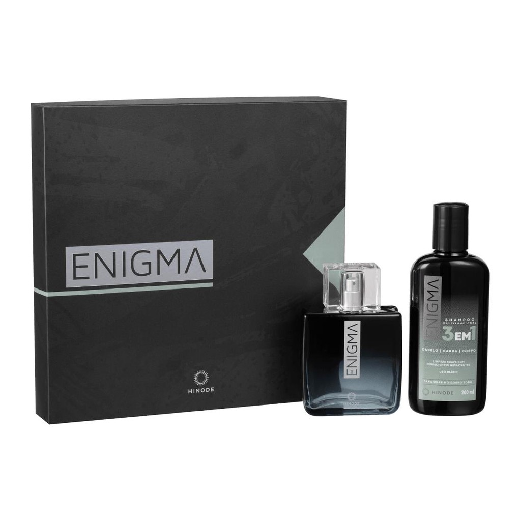 Kit Enigma Hinode: Col?nia + Shampoo 3 em 1 1 Kit Enigma Hinode Deo Colônia Masculina 100ml + Shampoo 3 em 1 200ml