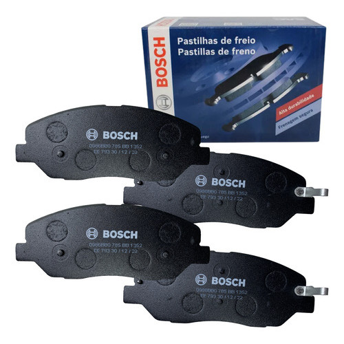 Pastilha de Freio Dianteira Bosch Santa Fe 2.7i 4x4 (2006-2009) 1 Kit 4 Pastilha Freio Dianteiro Bosch Santa Fe 2.7i 4x4 2006 2007 2008 2009