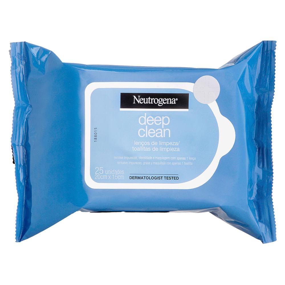 Len?o Demaquilante Neutrogena Deep Clean - Maquiagem Instant?nea e Hidrata??o 24h 1 Lenço Demaquilante Neutrogena Deep Clean - Maquiagem Instantânea e Hidratação 24h
