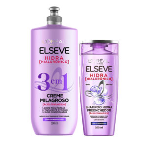 SHAMPOO + CREME MILAGROSO 3 EM 1 HIDRA HIALURÔNICO ELSEVE