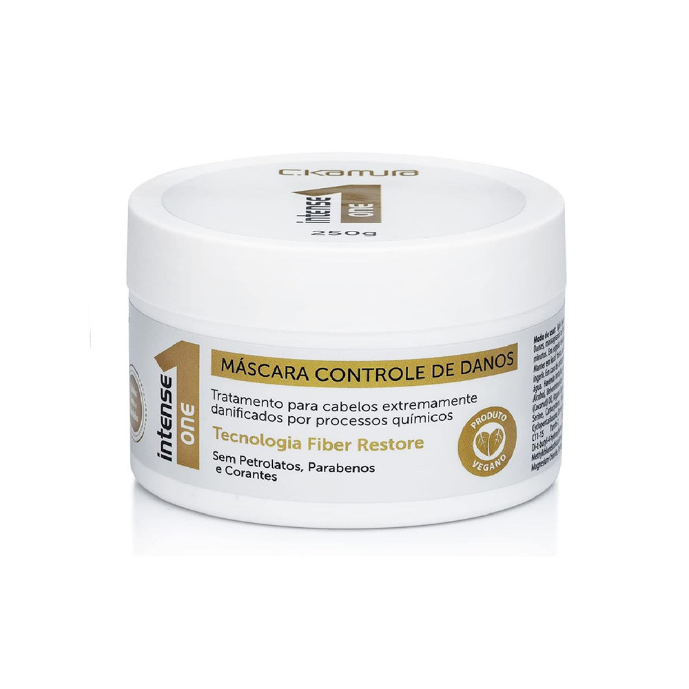 M?scara Intense One Controle de Danos C.Kamura - Reconstru??o Profunda e Beleza Capilar 1 Máscara Intense One Controle de Danos 250g C.Kamura