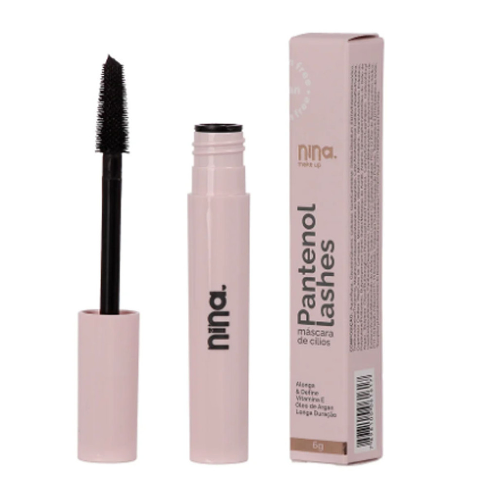 M?scara de C?lios Pantenol Lashes Alonga e Define - Nina Makeup 1 Mascara de Cilios Pantenol Lashes Alonga e Define Nina Makeup