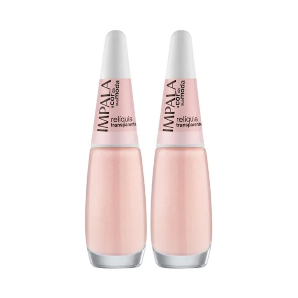 Esmalte Impala Rel?quia Transparente - Beleza Cl?ssica e Duradoura 1 Kit 2 Esmalte Impala A Cor Da Moda Relíquia Transparente