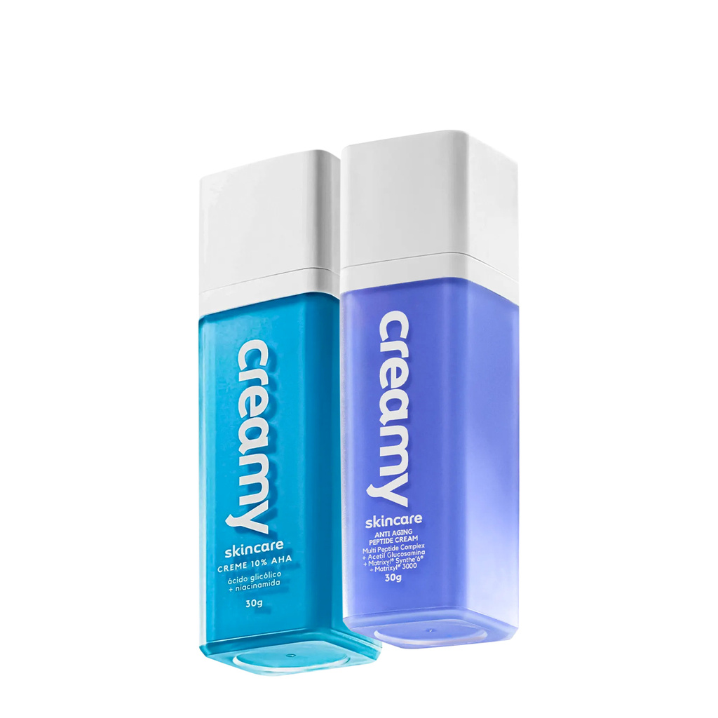 Kit Creamy ?cido Glic?lico e Peptide Anti-Aging 1 Kit Creamy Skincare Ácido Skincare Glicólico e Anti-Aging Peptide Cream (2 produtos)