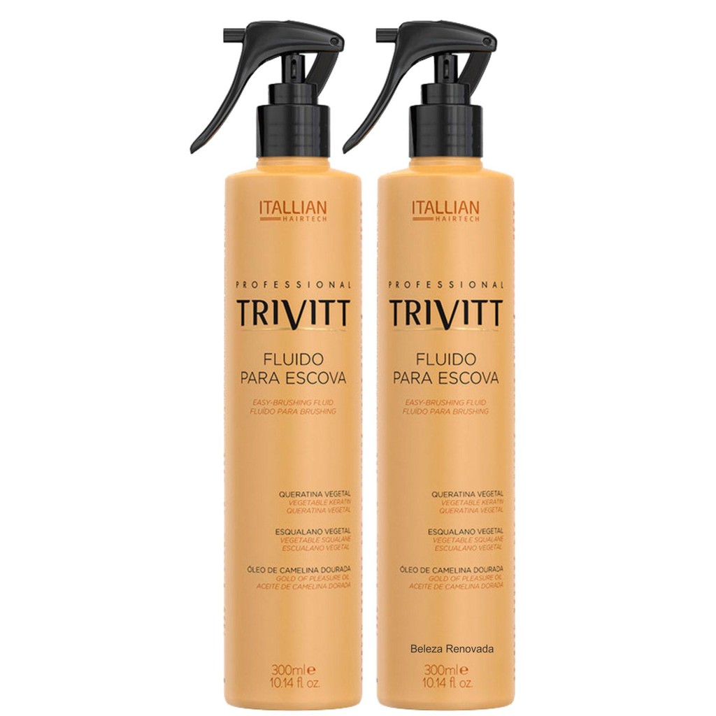 Kit 2 Fluidos Escova Protetor T?rmico 300ml 1 Kit 2 Fluidos Para Escova Protetor Térmico 300Ml