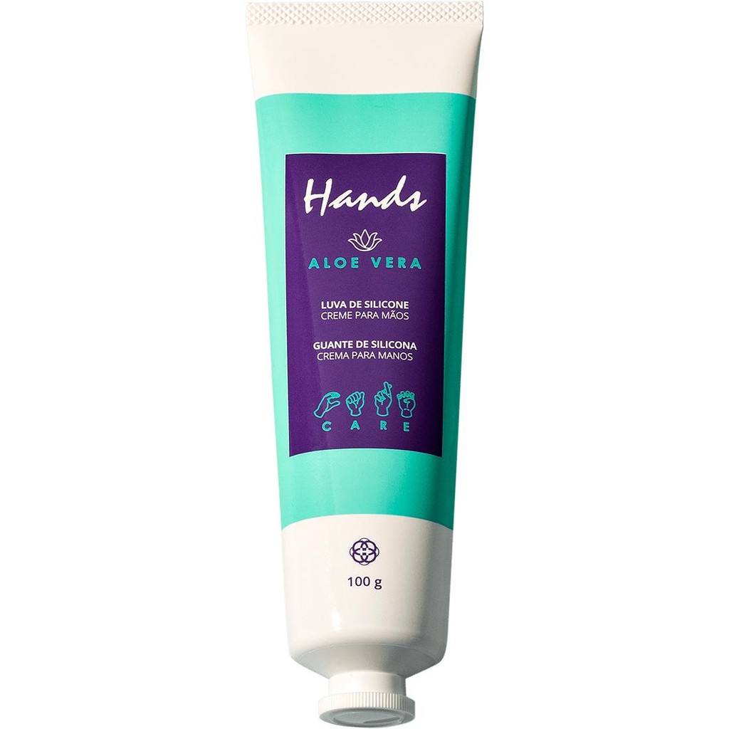 Luva de Silicone Hands Hinode Aloe Vera Hidratante 100g 1 Luva De Silicone Aloe Vera Creme Hidratante Para As Mãos Hands Hinode 100g
